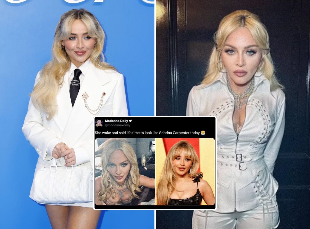 Cover Image for Fans Stunned: Madonna, 65, Channels 25-Year-Old Sabrina Carpenter in Jaw-Dropping New Look