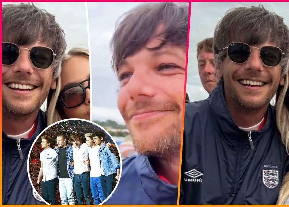 Cover Image for Fans of One Direction go crazy as Louis Tomlinson, 32, embraces a man with gray hair at Glastonbury, saying, “My teenage heart is crying.”