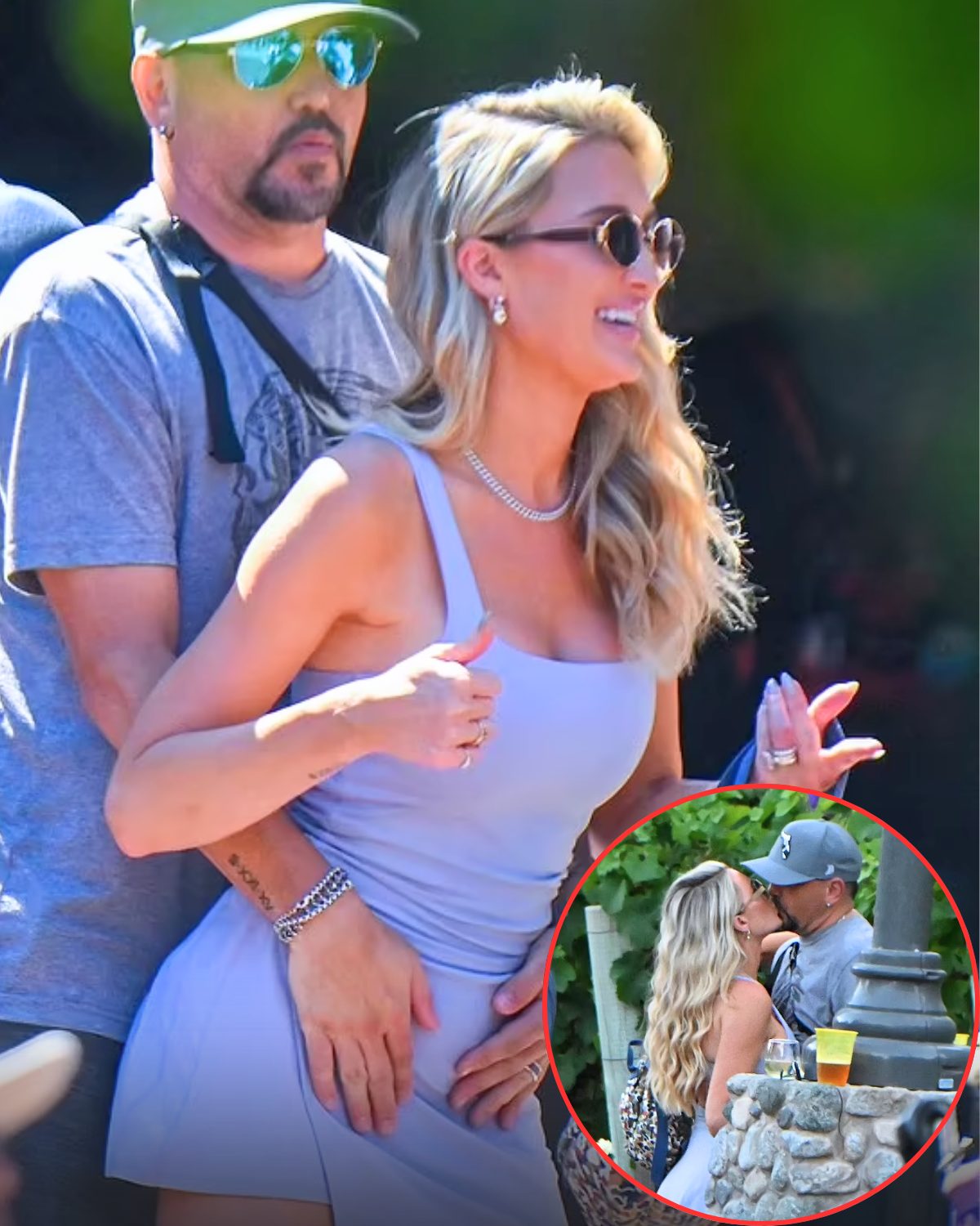 Cover Image for Jason Aldean and wife Brittany get VERY handsy at Disneyland in front of their kids