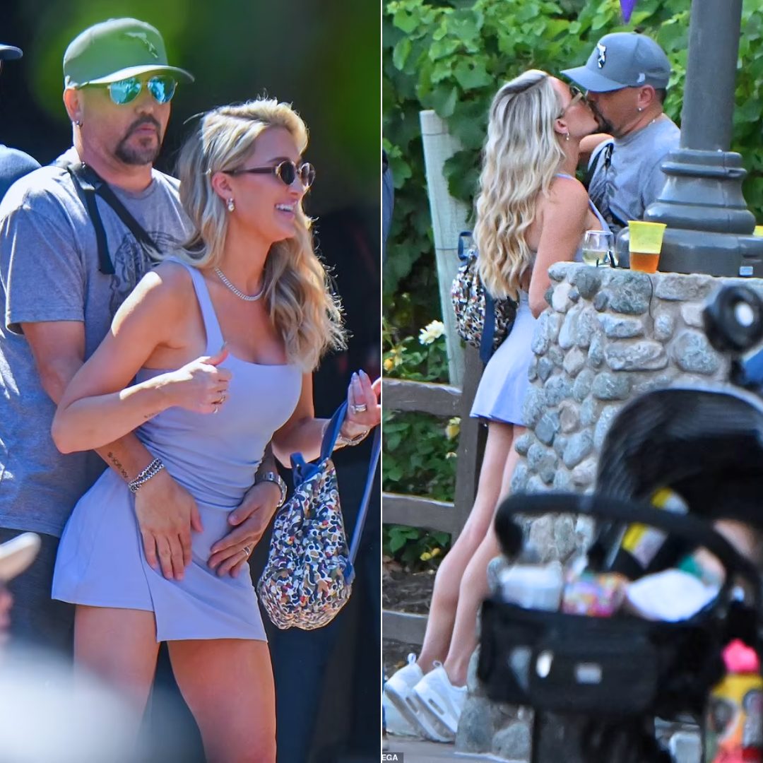 Cover Image for Jason Aldean, wife Brittany share steamy kiss at Disneyland during family trip