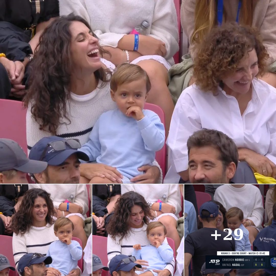 Cover Image for El hijo de Rafael Nadal y su esposa, María Francisca Perelló, disfrutan de la atención mientras el español sobrevive a una épica de 4 horas para llegar a las semifinales del Nordea Open