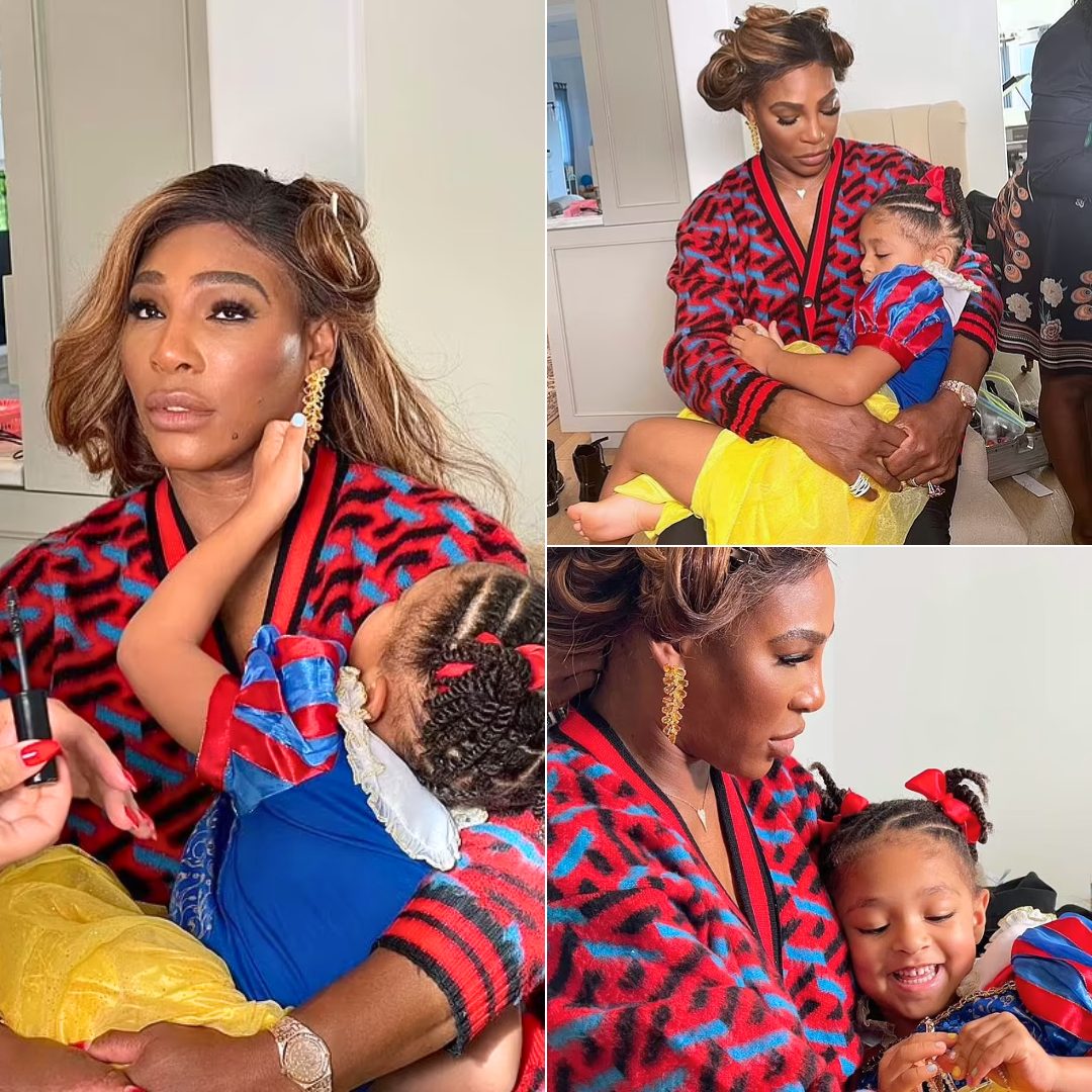 Cover Image for Serena Williams Glams Up as Her Adorable Mini-Me, Olympia, Playfully Tugs on Her Earring! A Heartwarming Moment of Mother-Daughter Bonding