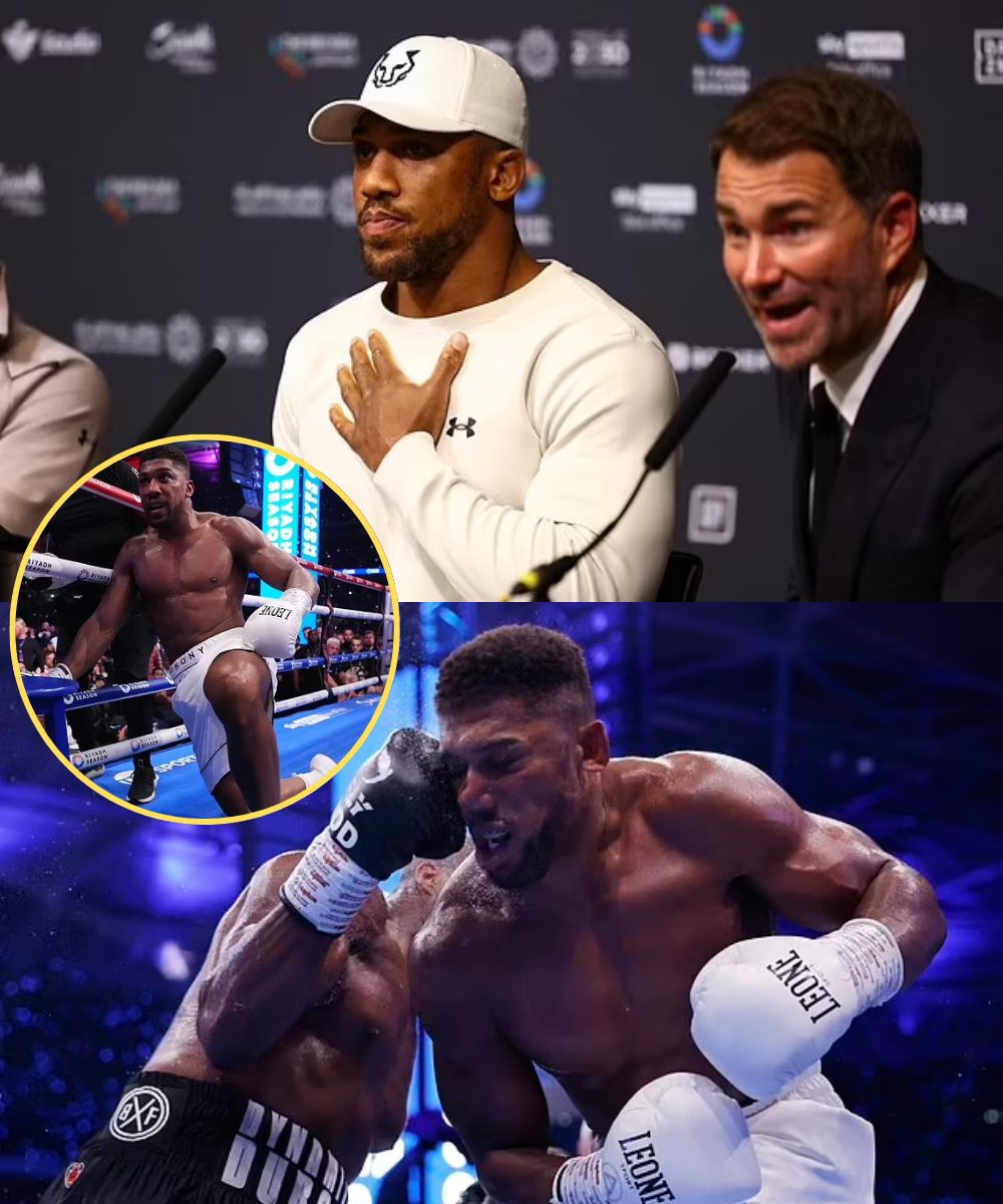 Cover Image for Eddie Hearn has shared Anthony Joshua ‘s reaction to his recent assertion that the former champion may only have one to three fights left in his career