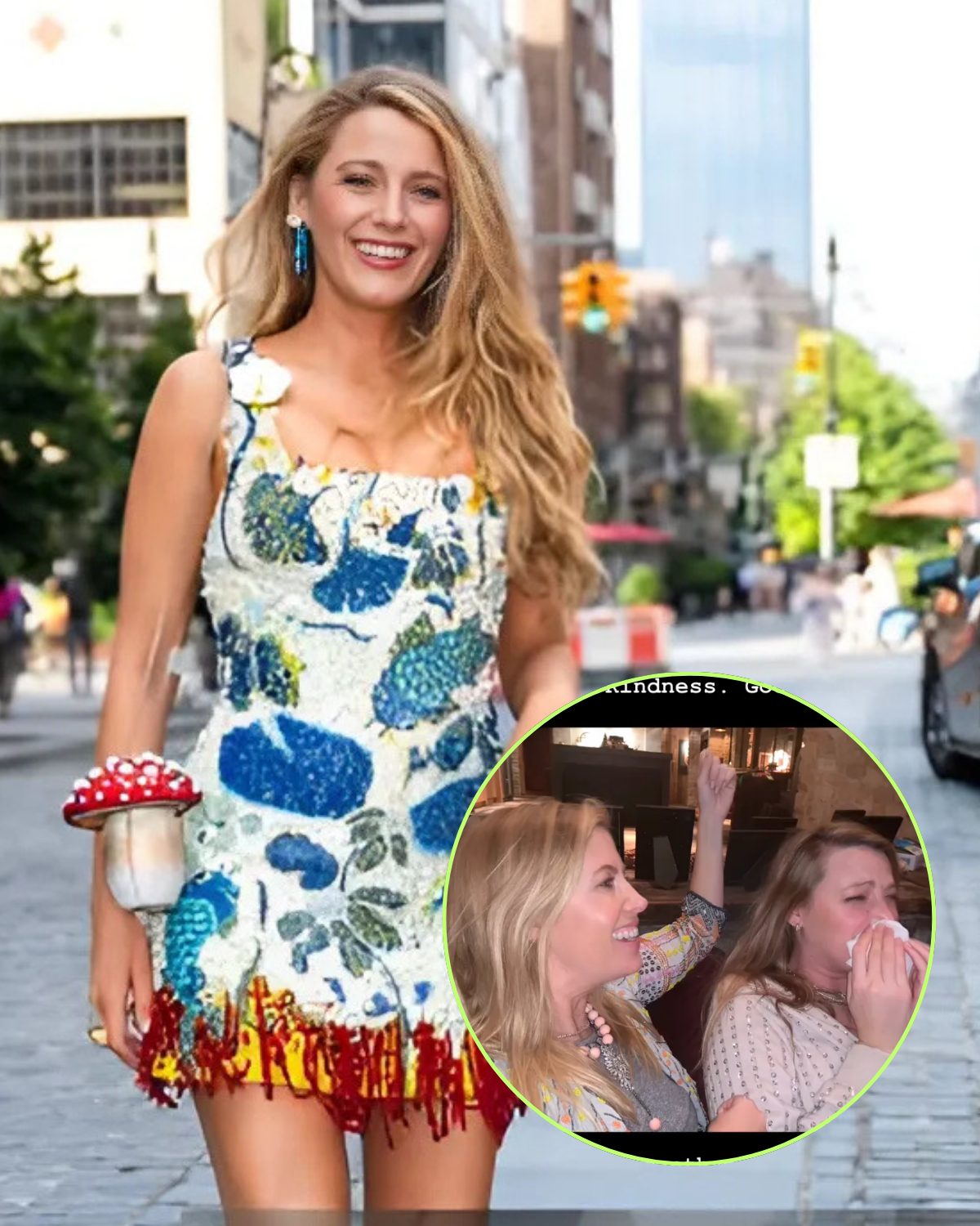 Cover Image for Blake Lively playfully laughs at herself by sharing an unflattering photo for her friend’s birthday celebration.