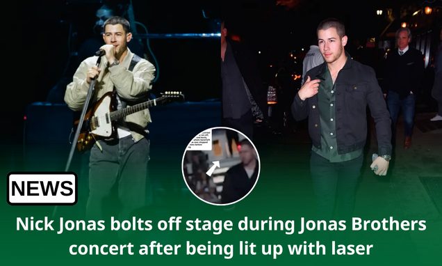 Cover Image for Nick Jonas bolts off stage during Jonas Brothers concert after being lit up with laser