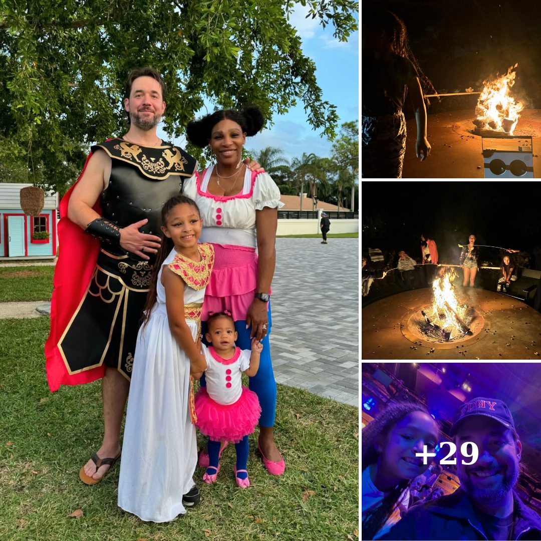 Cover Image for Serena Williams, husband Alexis Ohanian & daughter Olympia spend perfect campfire night with Alicia Keys music & marshmallow toast lessons